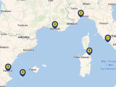Mapa plavby